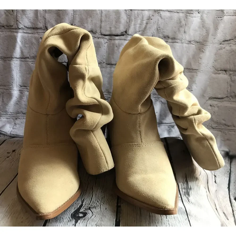 Chinese Laundry Winner Suede Boots Beige Women’s 5.5 M New In Box